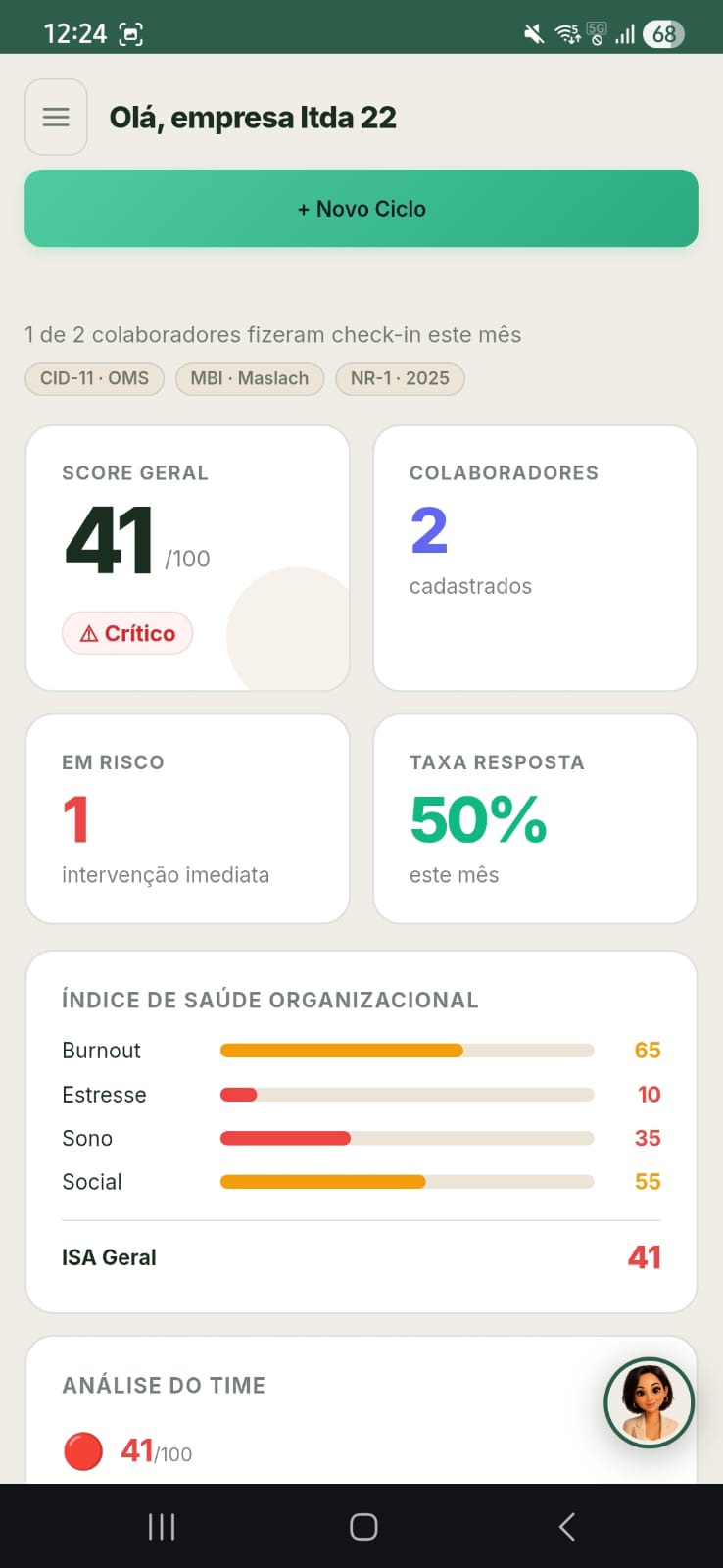 Tela do app Ranne Care