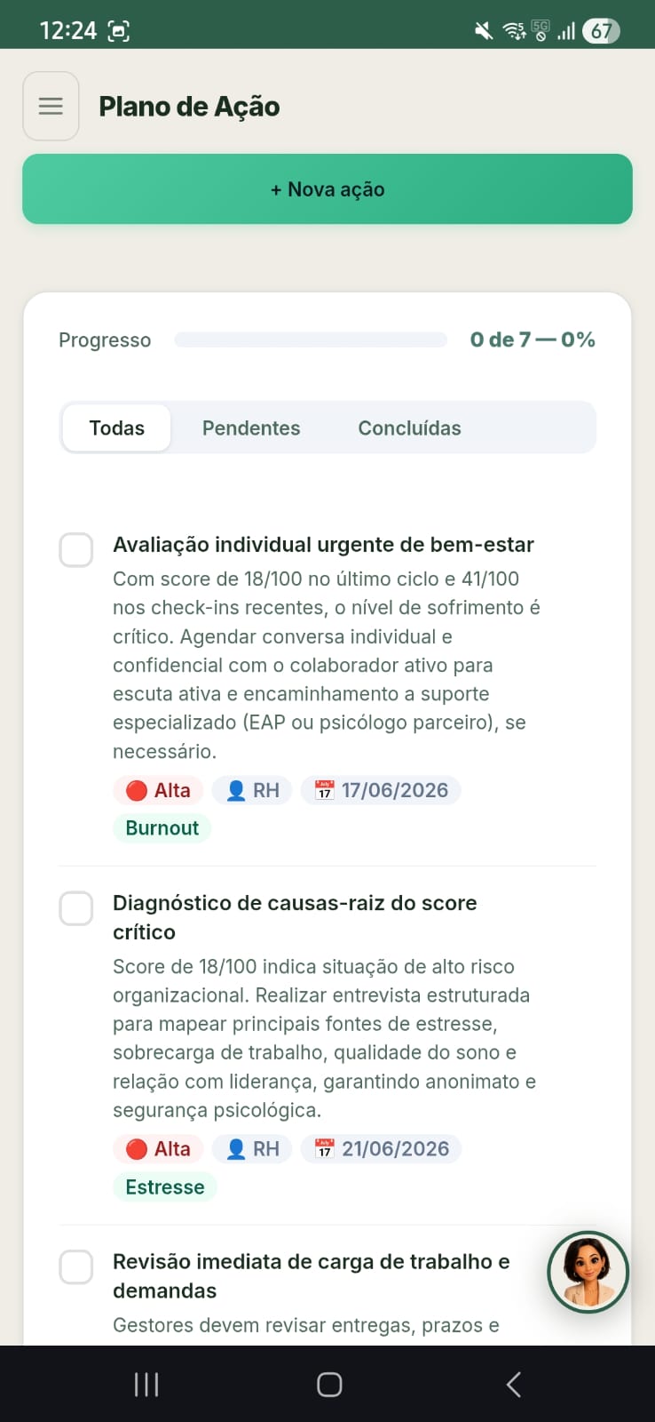 Tela do app Ranne Care